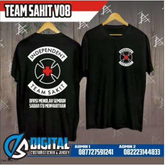 Kaos Baju Team Sakit Jiwa Divisi Menolak Sembuh Baju Kaos Team Sakit Jiwa Pasien Abadi Kaos Distro