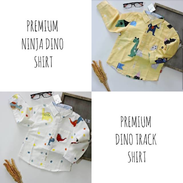 LD2 - ATASAN ANAK PREMIUM DINO SHIRT (PREMIUM IMPORT)