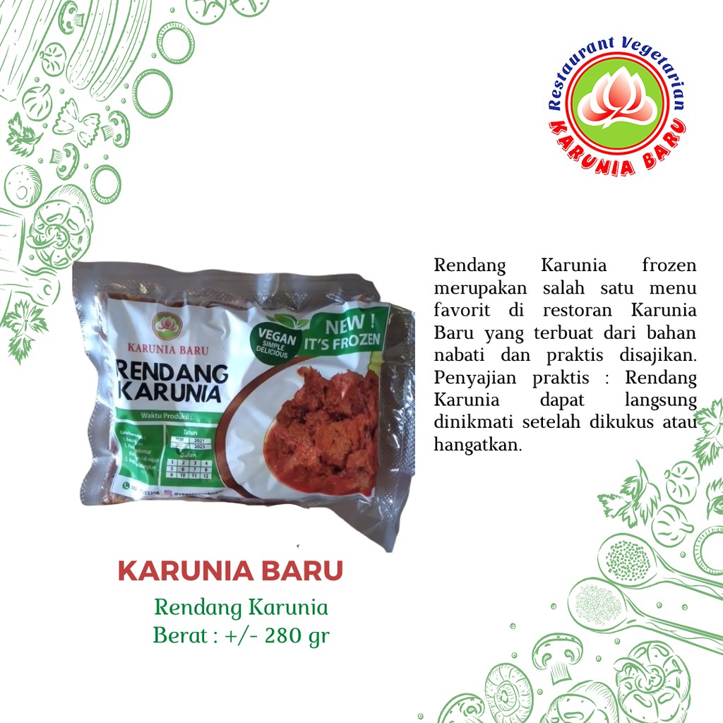 

KARUNIA BARU Rendang Vegan 280 gr