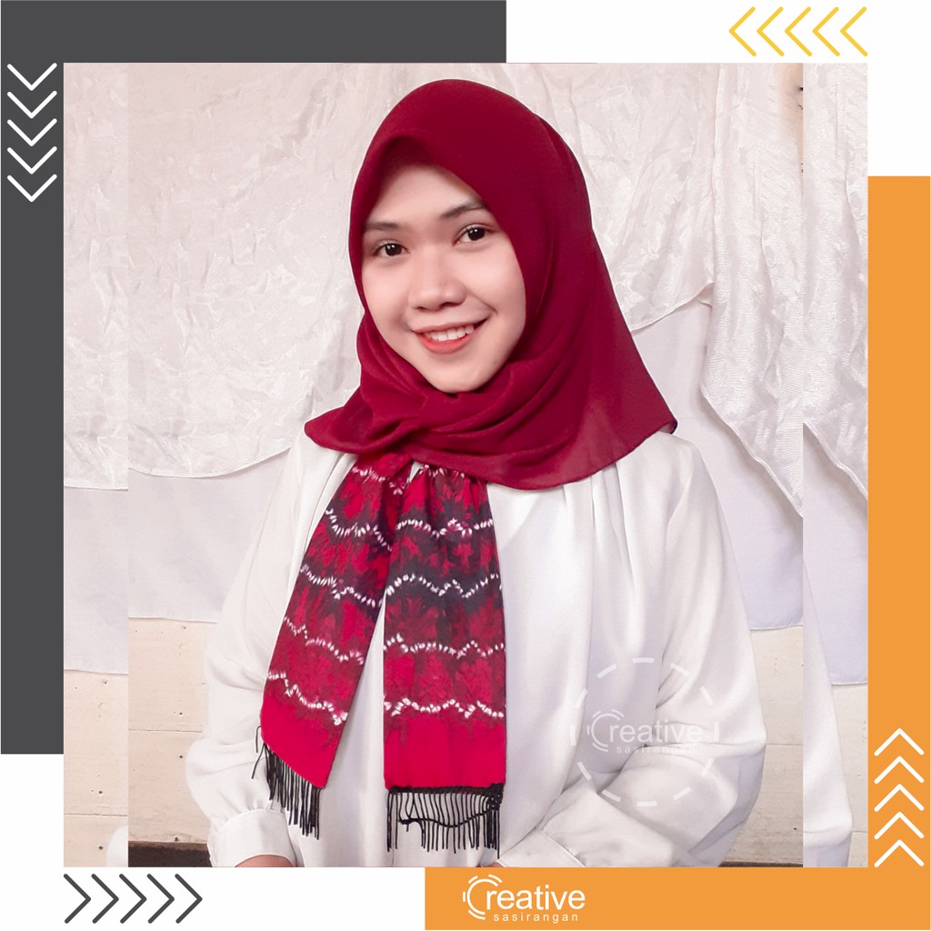 Syal ikat kepala kain Jumputan Batik Sasirangan Khas Kalimantan Selatan Murah Ori Grosir Kualitas