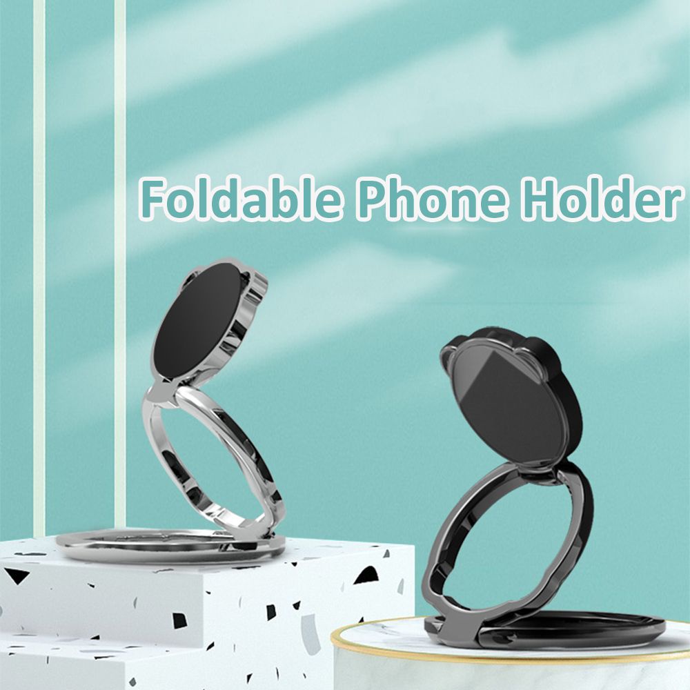 SUYOU Portable Phone Holder Car Holder Finger Kickstand Foldable Back Stand Cute Cartoon Ring Holder Multi Angle 360 Rotation