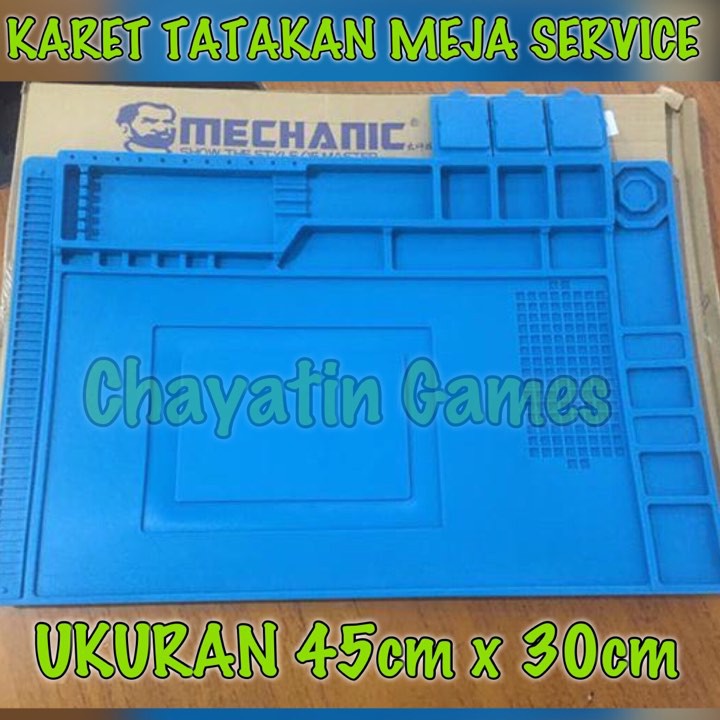 KARET TATAKAN MEJA SERVICE ANTI PANAS 45cm X 30 Cm