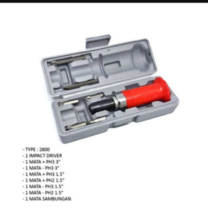 Vessel Impact Driver Obeng Ketok Set 7 Pcs Original