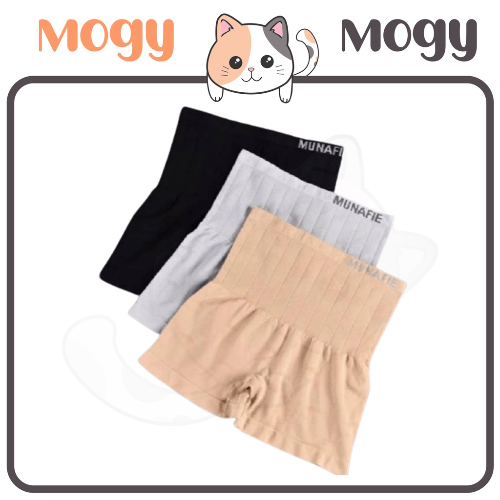 MOGYMOGY W010 High Waist Boxer Celana Korset Perut Bentuk Petak Celana Dalam Wanita