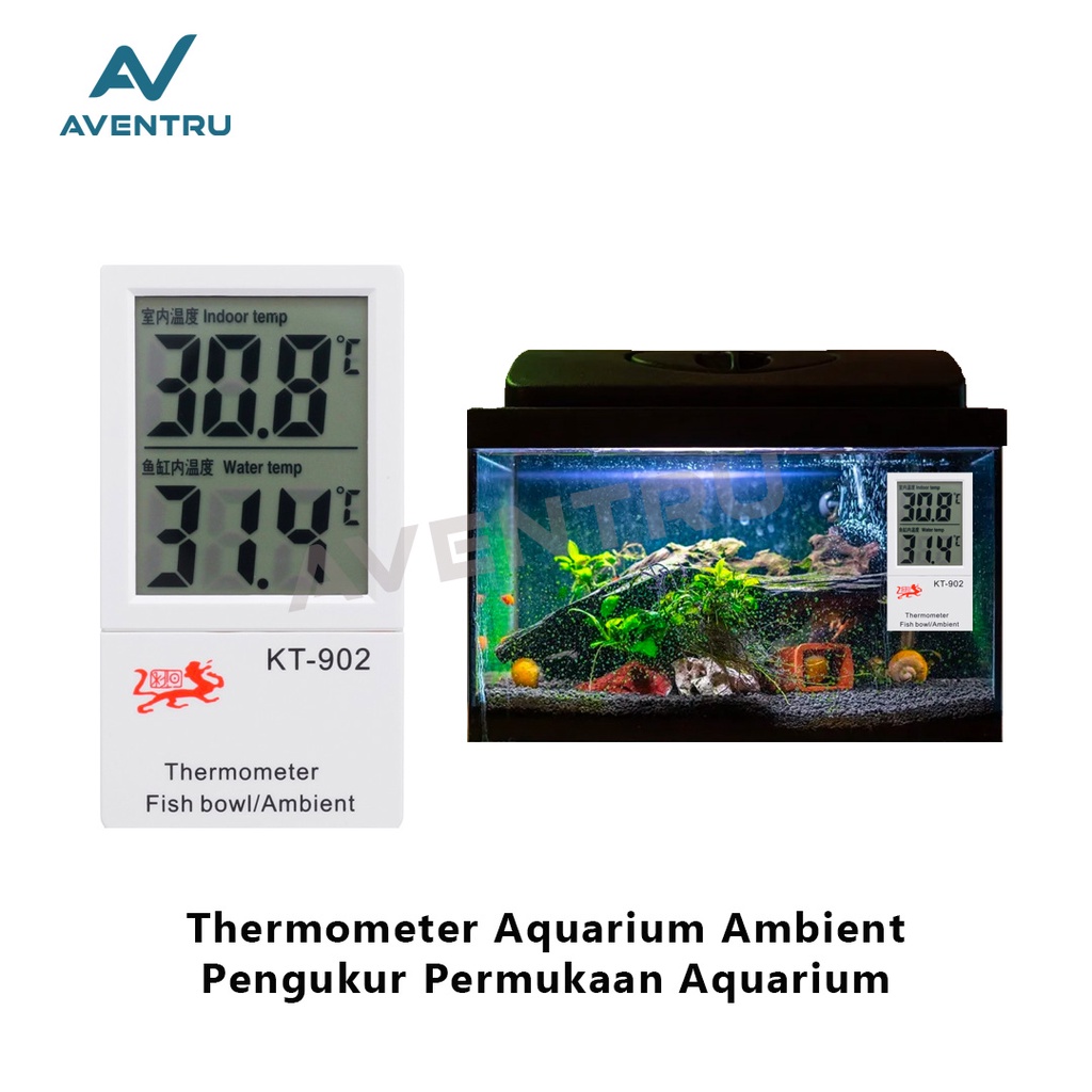 Thermometer Termometer Pengukur Suhu Aquarium Digital LCD Indoor KT902