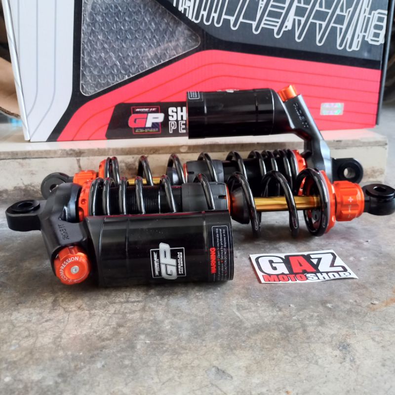 Ride IT GP GOLD SERIES Hitam DOUBLE KLIK Shockbreaker Tabung Premium GP299 Shock Skok Bebek GL FizR