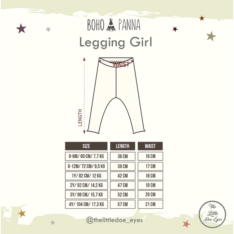 Bohopanna Legging Girl Celana Legging Anak Bayi