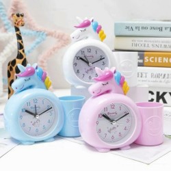 Jam Beker Unicorn BEEP Serbaguna / Jam Alarm mini Karakter Kuda Poni dan Tempat Pensil