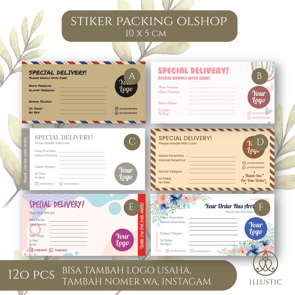 

Sticker Packing Online Shop Label pengiriman (120 PCS)