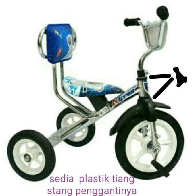 Kom plastik tiang stang sepeda roda 3