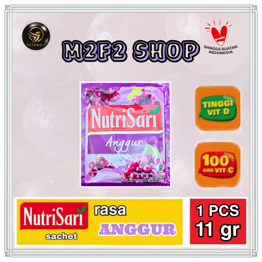 

NutriSari Minuman Serbuk Rasa Anggur Sachet - 11 gr (Kemasan Satuan)