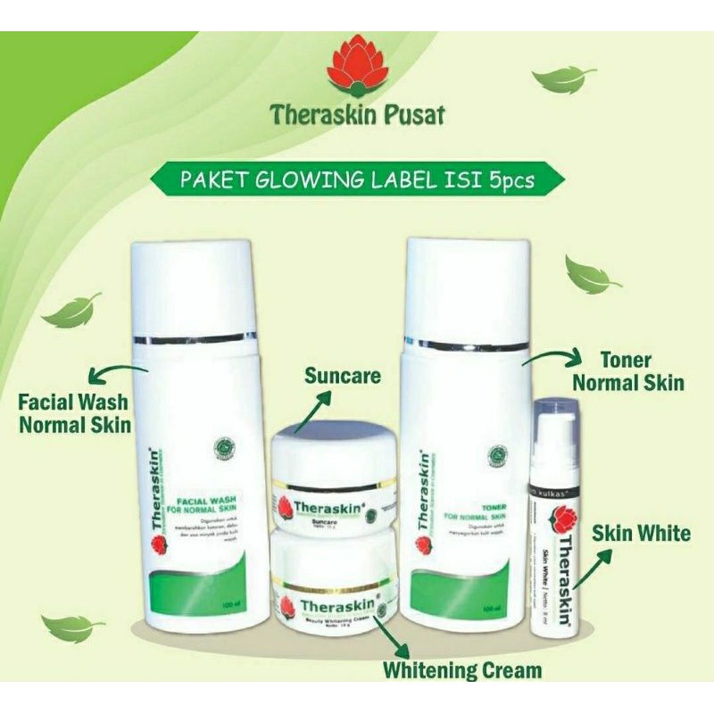 theraskin normal glow whitening / whitening bpom / pemutih BPOM