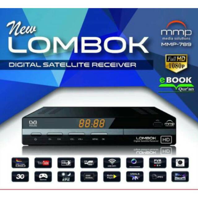 RECEIVER MMP New LOMBOK,FULL HD,BISS,POWER VU,TANBERG,iptv,E-Qur'an