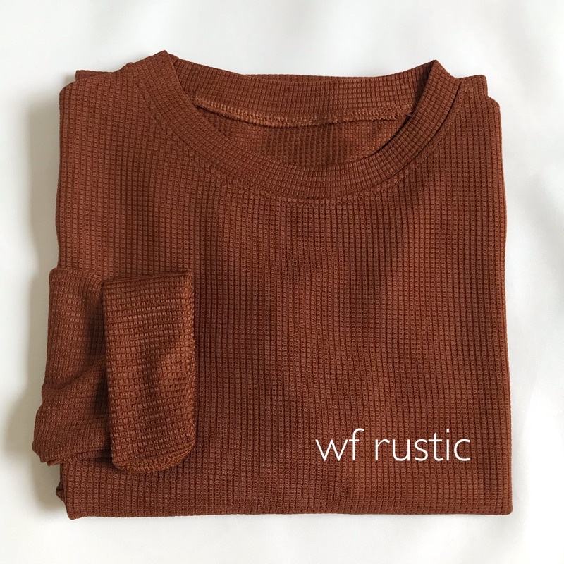 longsleeve rib basic sweater premium baju lengan panjang KALLYOUTFIT-WF RUSTIC