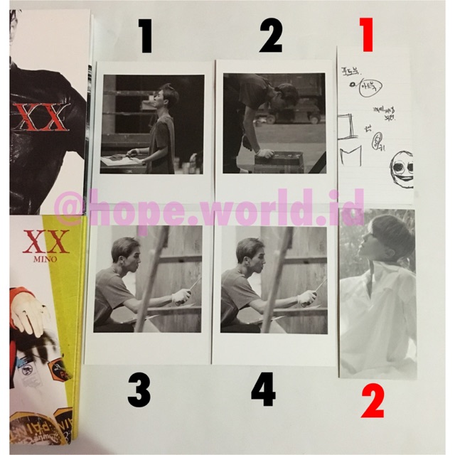 OFFICIAL MINO XX POLAROID & BOOKMARK [MINO XX SOLO ALBUM]