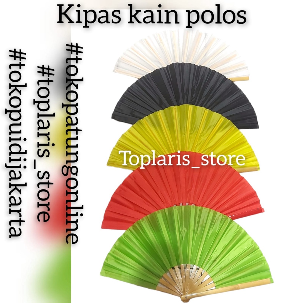 Kipas Kain Naga Taichi Material Kaki Plastik