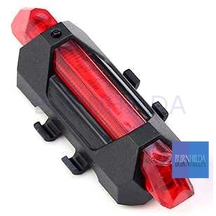 Lampu Sepeda 5 LED Taillight Rechargeable sepeda burnhilda