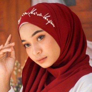 Pasmina Instan  Hijab Pashmina Payet Tali  Kerudung Phasmina Diamond  Jilbab Pesta Krudung Payet