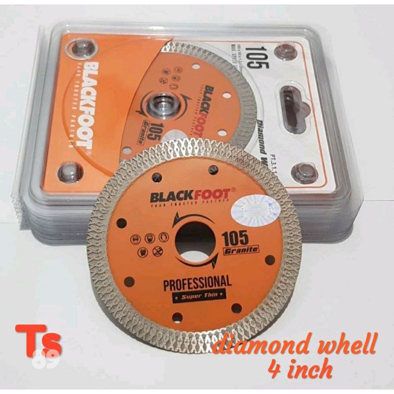 Diamond Wheel / Mata Potong Gerinda Keramik / mata potong Granit / BLACKFOOT 105 SUPERTHIN 4"