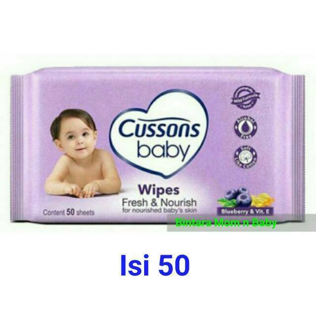 Tisu Basah Bayi Cussons Baby Hand and Mouth 50s isi 50 hand and mouth