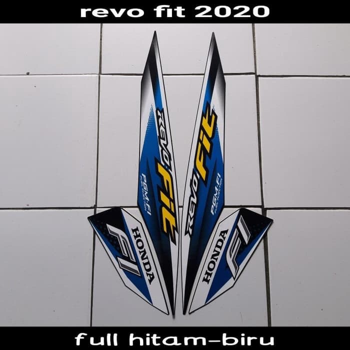 Jual Striping Sticker Motor Revo Fit Fi Full Hitam Biru List Strip Indonesia Shopee Indonesia