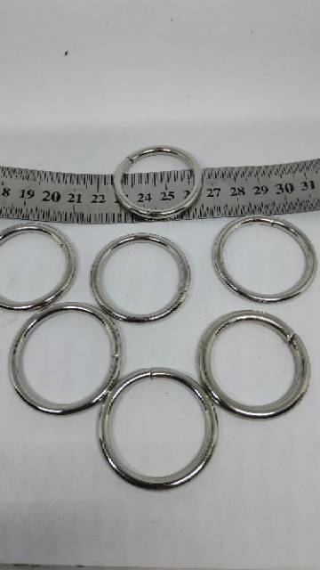 Ring bulat 3cm bahan kerajinan tas tebal perlusin