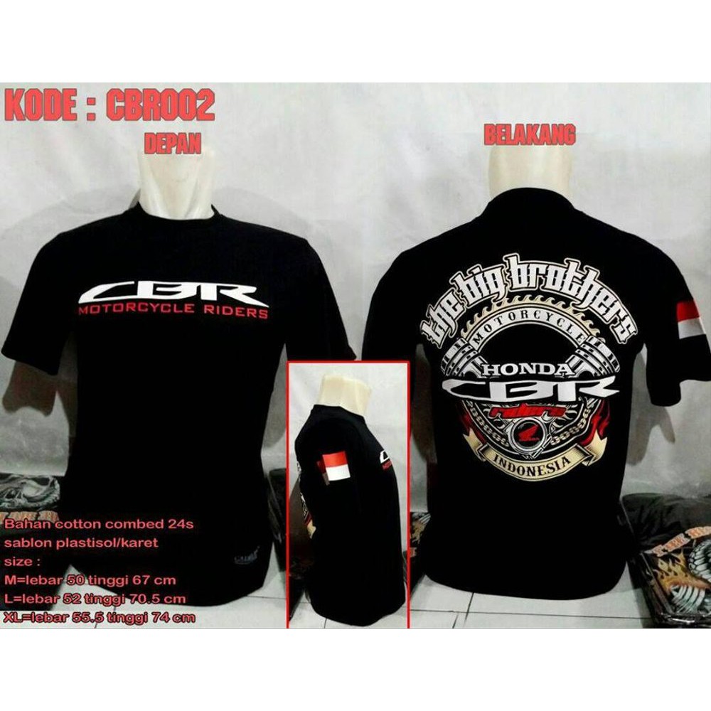 kaos CBR150R Tshirt Motor CBR150R Baju Bikers HONDA CBR150R Grosir Baju Bikers Distro Baju Murah BON