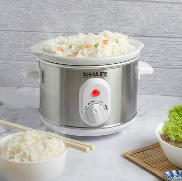 Slow Cooker IL325 Idealife Alat Masak Sup Kuah IL 325 Kukus Bubur Nasi Pemanas Panas Penghangat