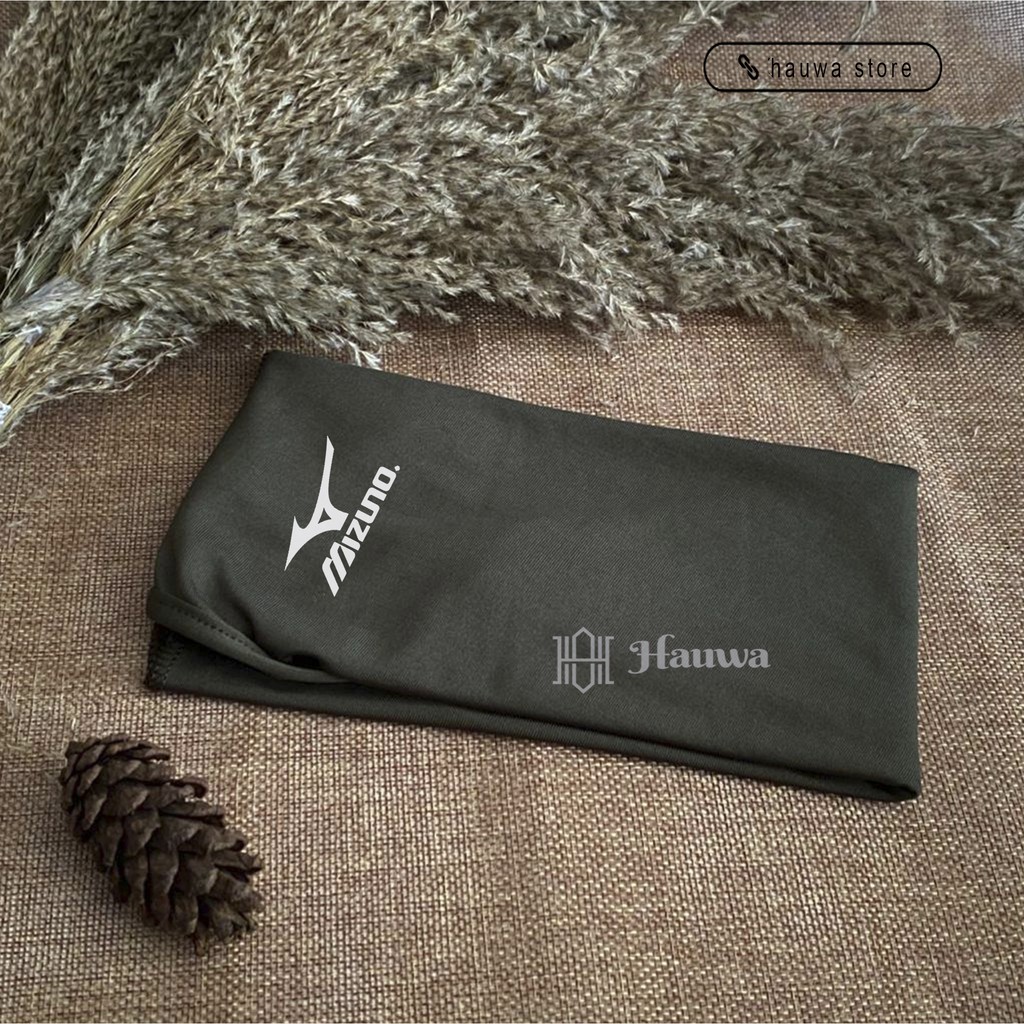 Hijab sport kerudung olahraga jilbab sporty mizuno-Hijau Army