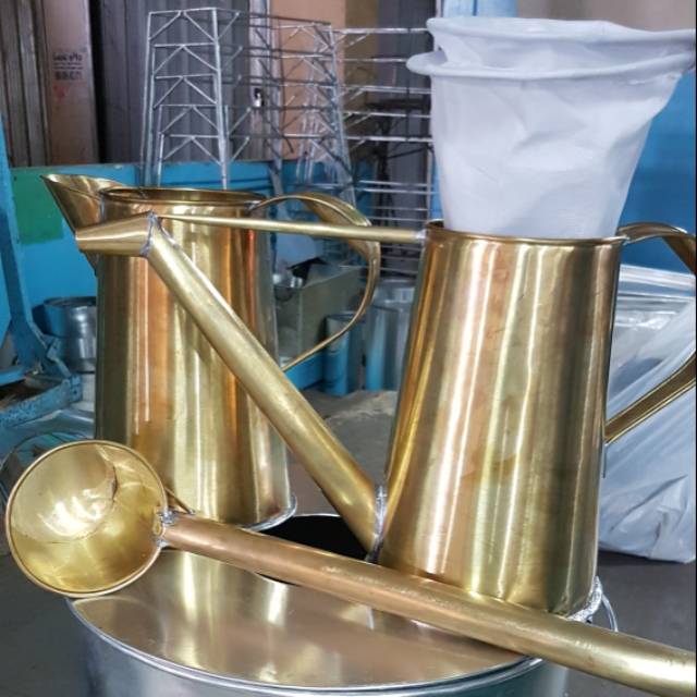 Paket Lengkap Buka Warkop - Teko Air - Teko Kopi - Dandang Air - Centong - Filter