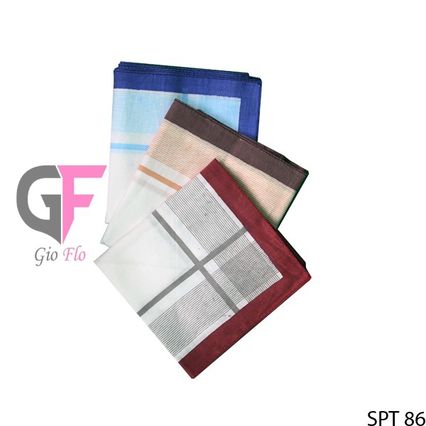 GIOFLO Sapu Tangan Katun Aksesoris Fashion Isi 3 PCs Multicolor / SPT 86