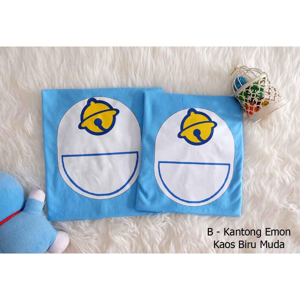 kaos kantong doraemon couple