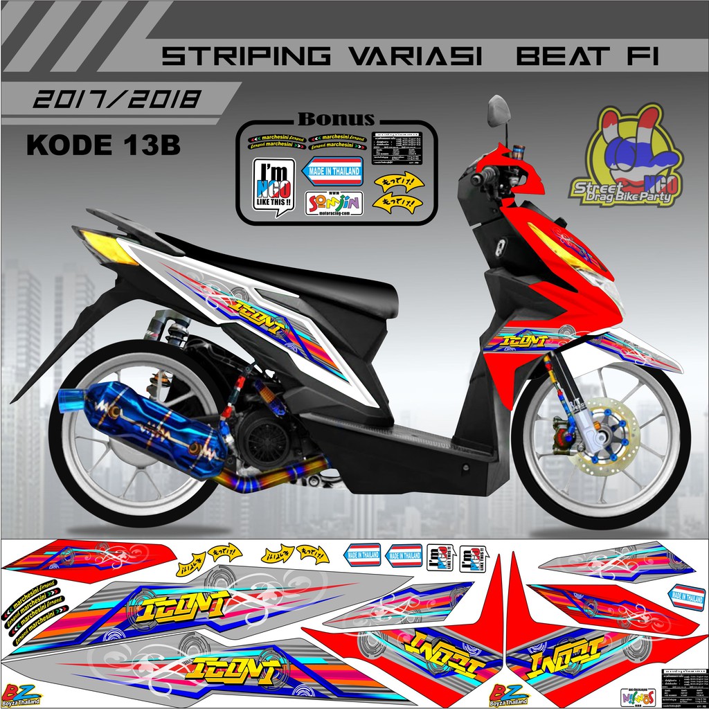 Stiker Variasi Beat Striping Variasi KODE 13