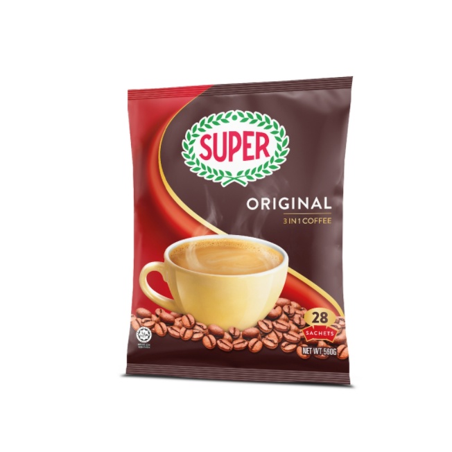 

Kopi Super Coffee 3in1 / 3 in 1 Original Malaysia 28 x 20 Gram