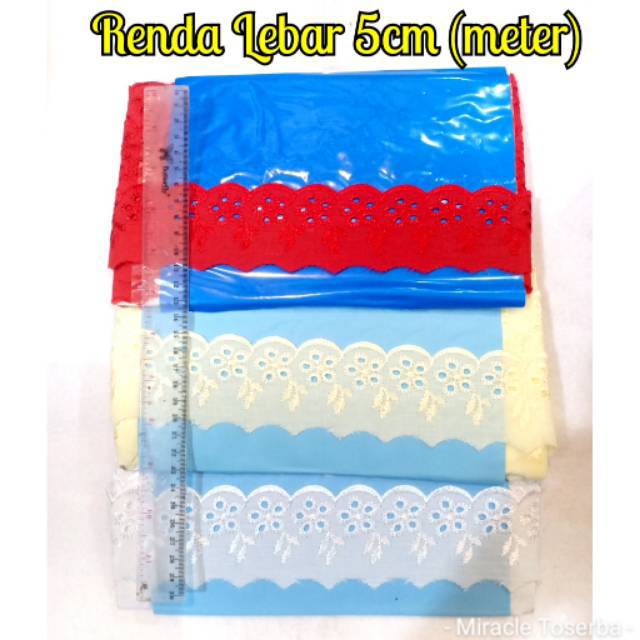 Renda Bunga Lebar 5cm
