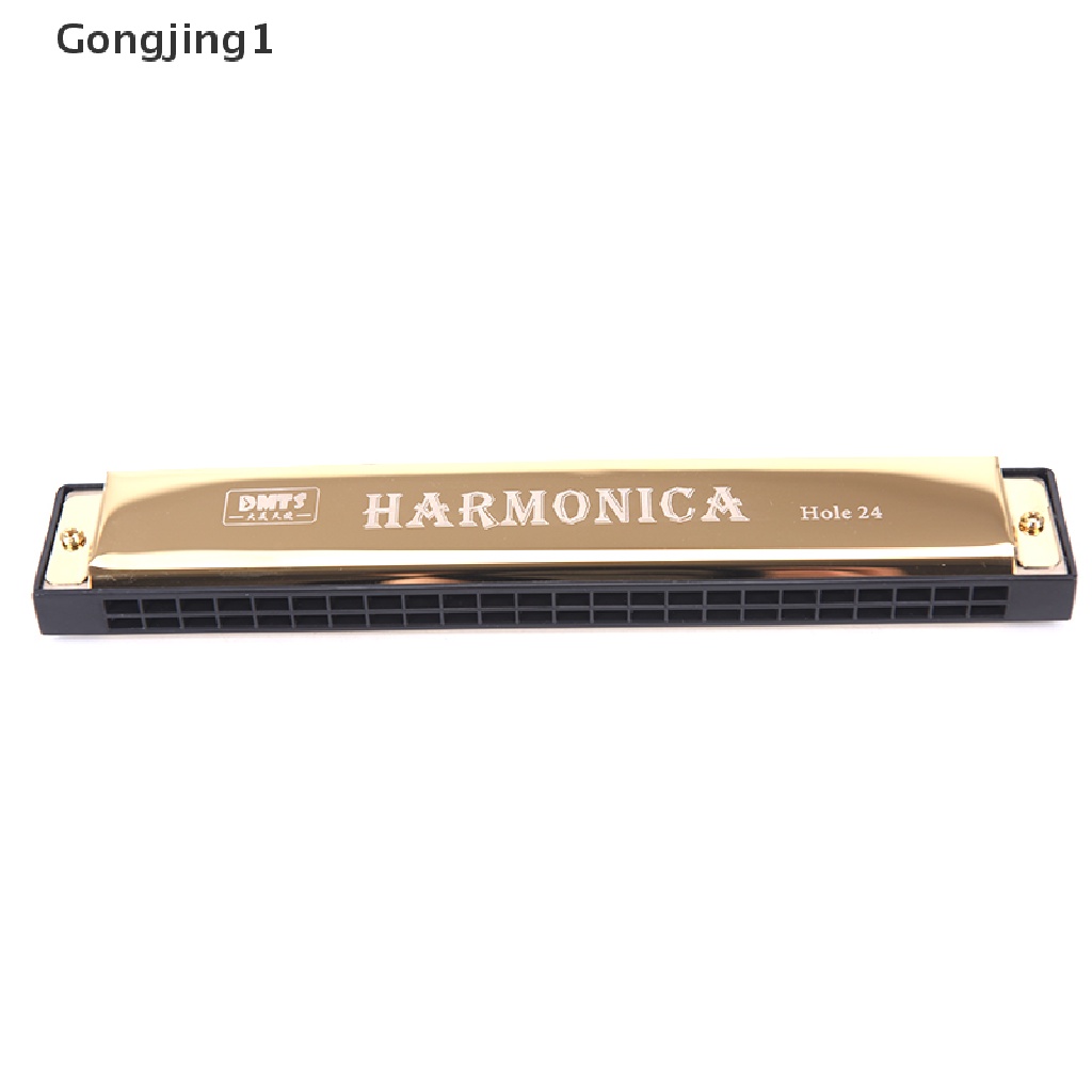 Gongjing1 Harmonika Tremolo 24 Lubang Kunci C Dua Baris Blues