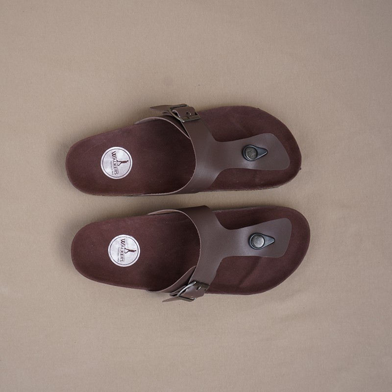 Sandal Casual Pria Walkers Gepser Jepit1 Coklat Sendal Slide Puyuh Kasual Slop Santai Harian Terbaru