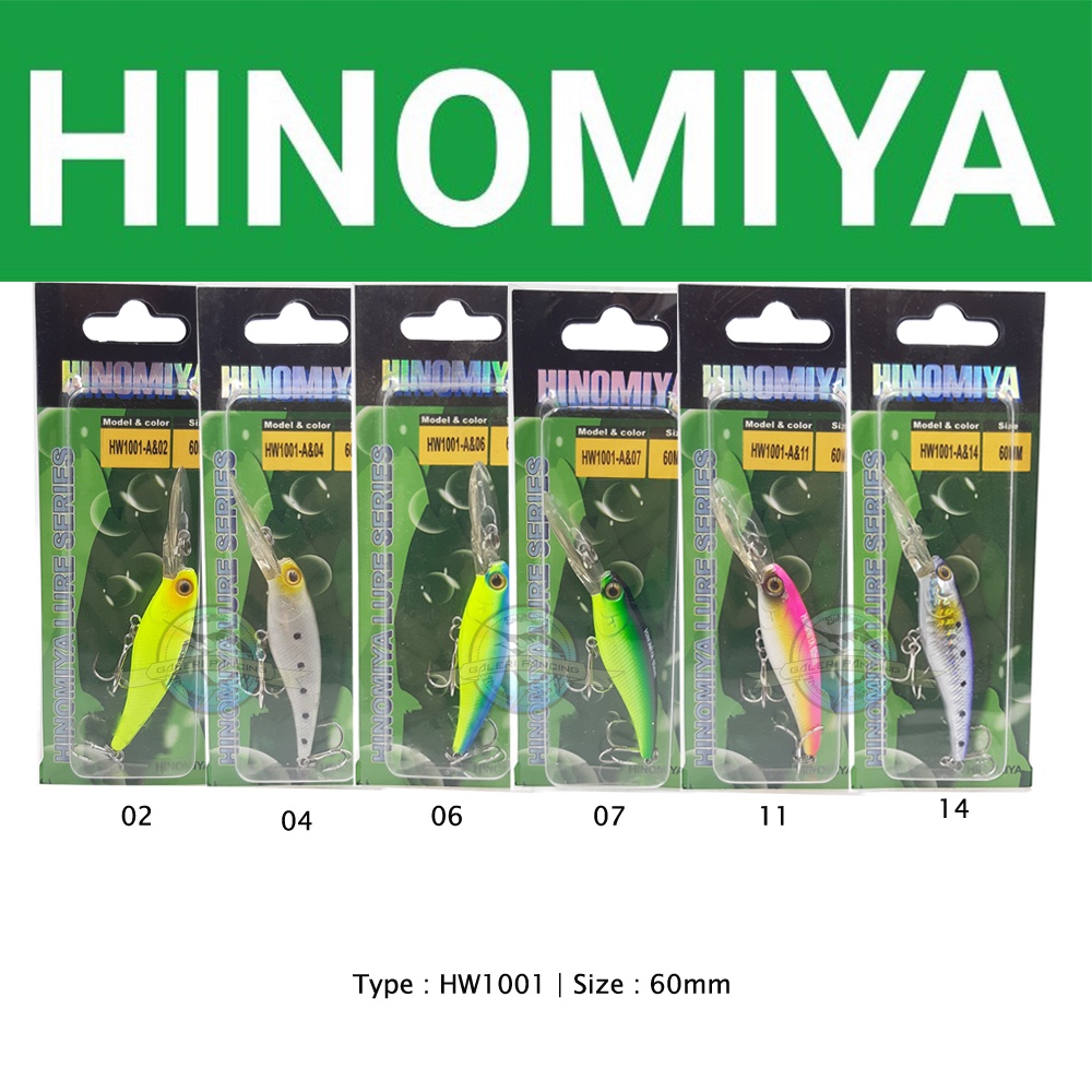 Lure Minnow Umpan pancing Hinomiya HW1001 60mm