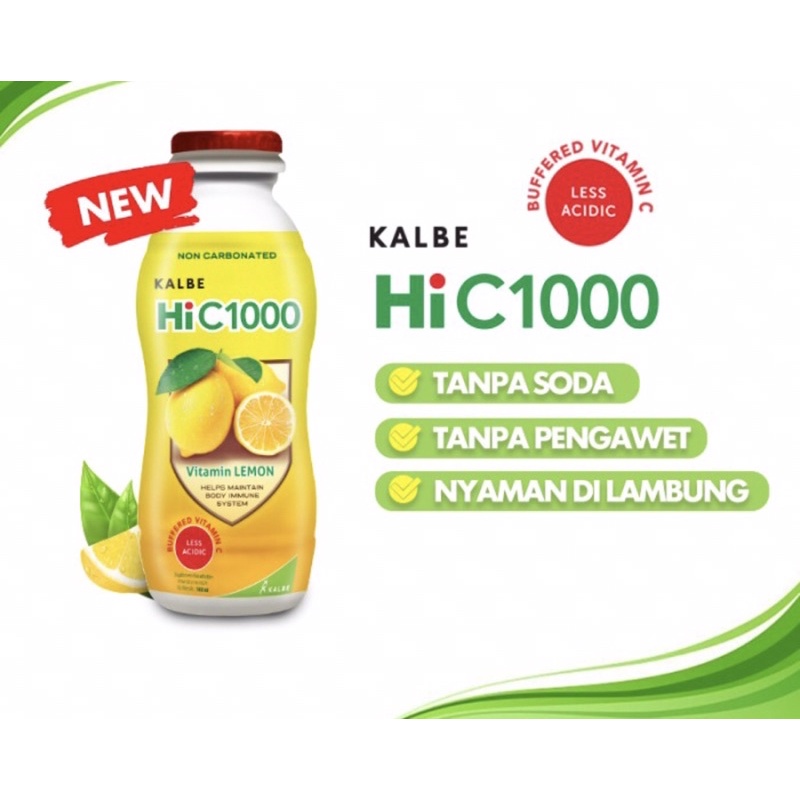 HiC1000 botol 140 ml orange &amp; lemon ( vitamin C 1000 siap minum jaga daya tahan tubuh )