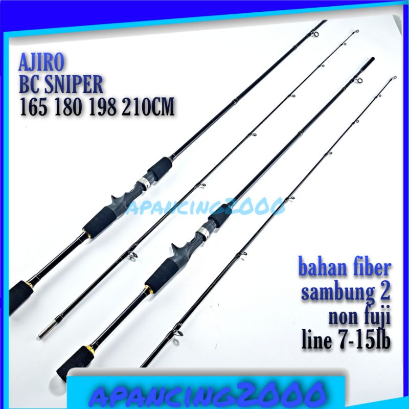 JORAN pancing BC baitcasting fiber solid drag 10 kg AJIRO SNIPER 150 165 180 198 210 CM