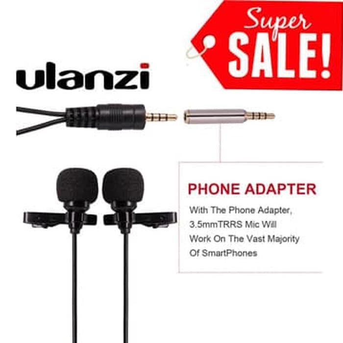 Ulanzi AriMic Dual-Head Lavalier Microphone 6meter