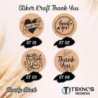  STIKER  LABEL STICKER SEGEL THANK YOU KRAFT HOLOGRAM  MURAH 