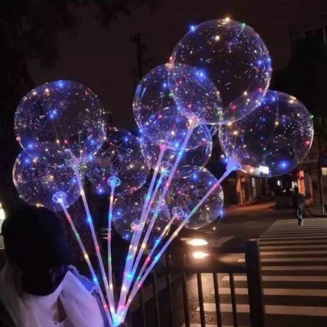 Balon buricak burinonk/bobo balon led polos