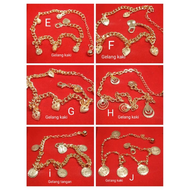 RC77. Gelang kaki/tangan  xuping wanita lapis emas