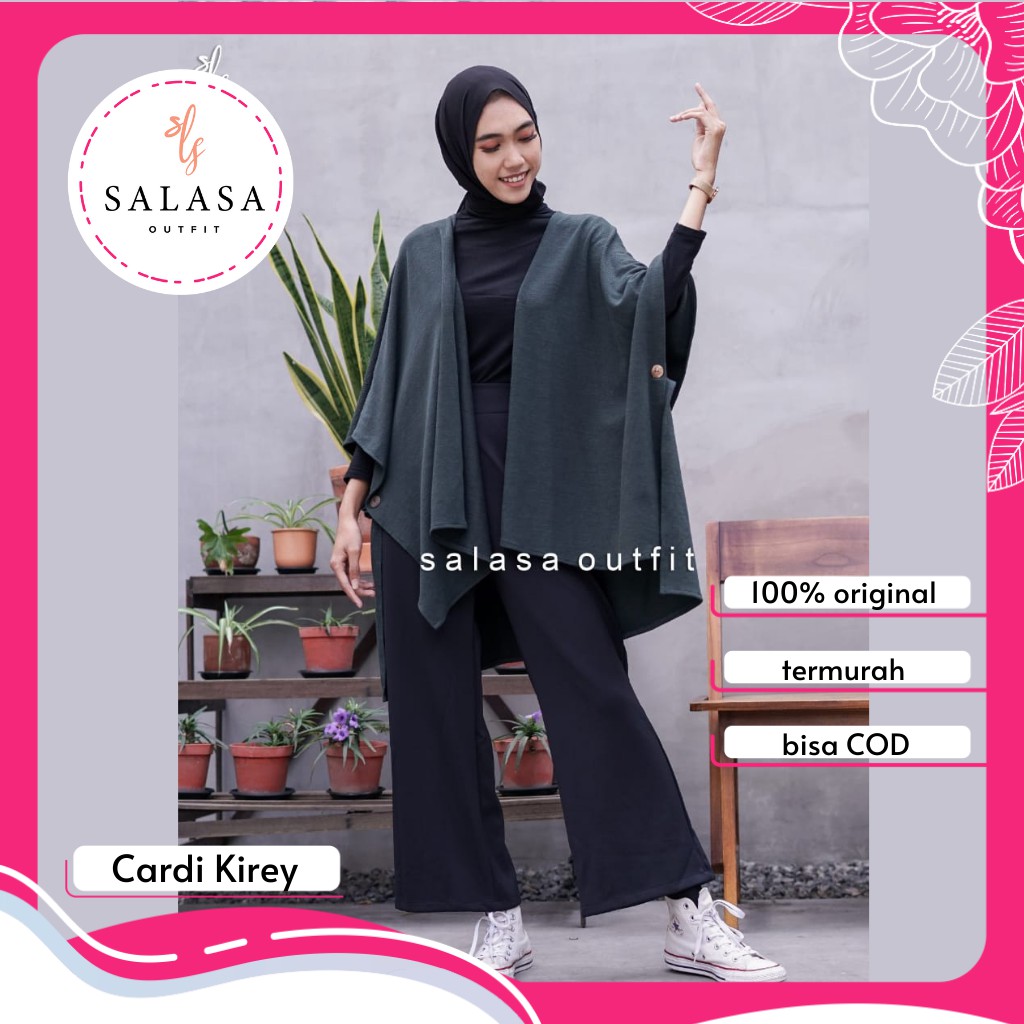 Cardigan batwing oversize rajut import Kirey 2 by Salasa Outfit