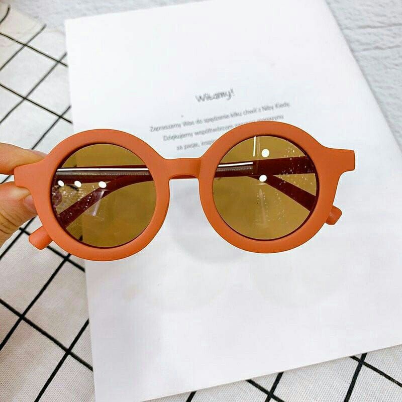KACAMATA BULAT ANAK/ KACAMATA ANAK FASHION/ KACAMATA KEKINIAN ANAK VIRAL-KM_Orange