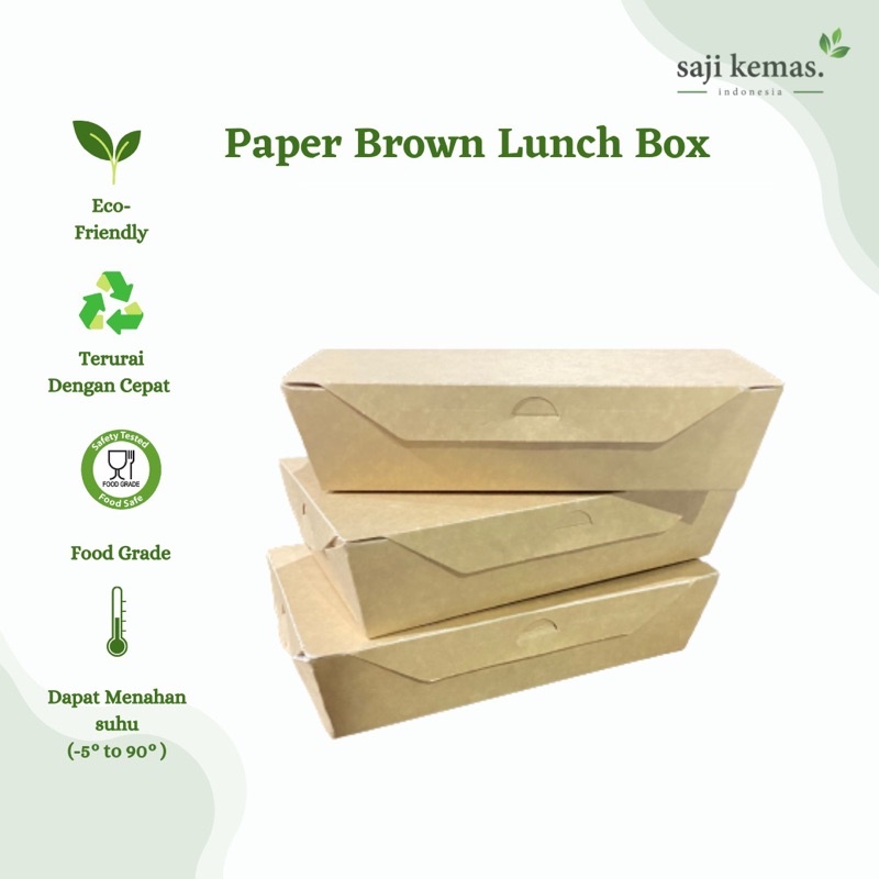 PAPER BROWN LUNCH BOX/ PAPER KRAFT LUNCH  MEDIUM/LUNCH BOX/ LUNCH BOX PAPER 1000ml