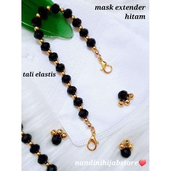 konektor masker hijab mutiara / strap masker / tali masker mutiara cantik / pengait masker