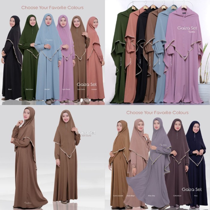 PREMIUM BRANDED GAIZA SET GAMIS POLOS SYAR'I ORI AUDINA