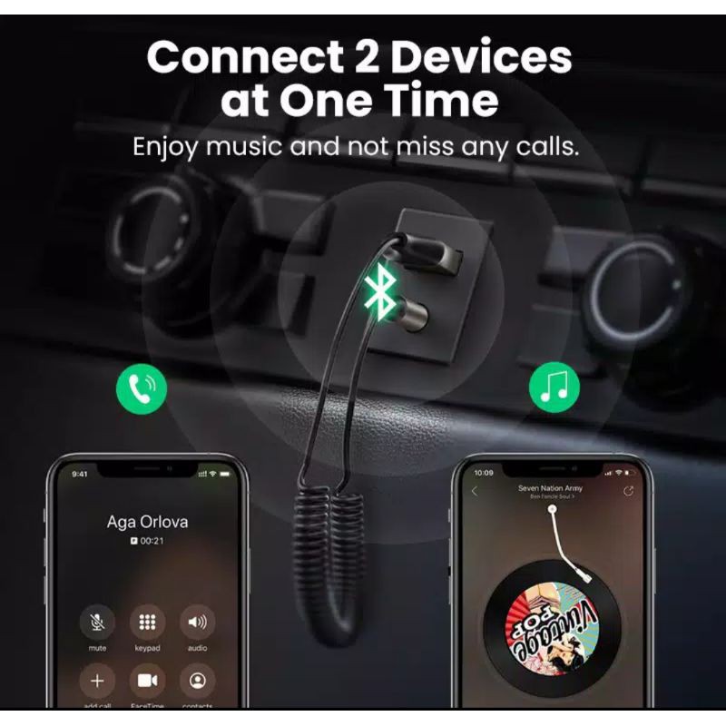 Ugreen Wireless Bluetooth 5.0 Receiver Aux 3.5mm Ugreen Usb Sound Car